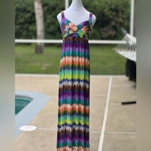 Philosophy Maxi Dress Green Orange Green Brown Purple Brown Blue White B…